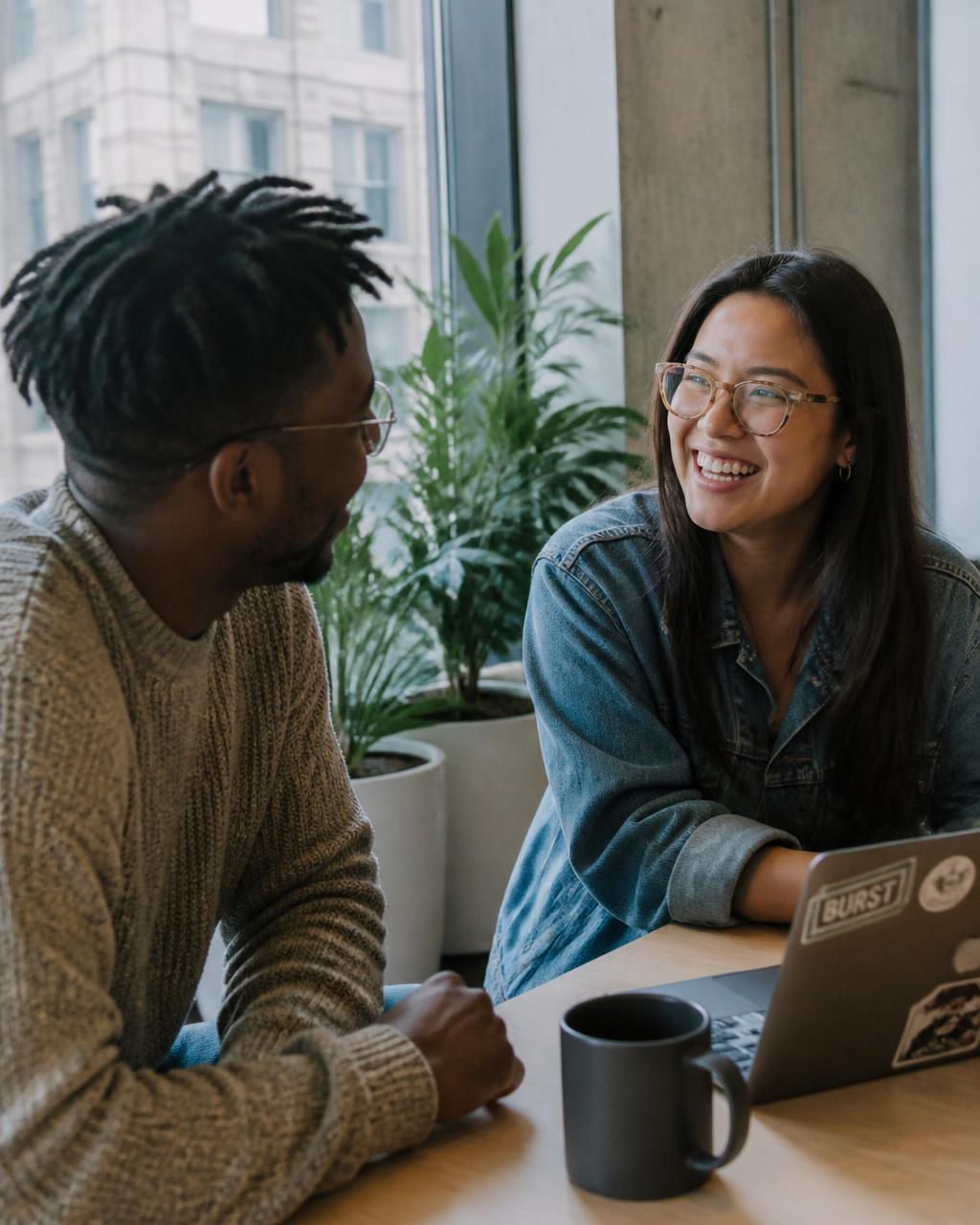 Manager in a one-on-one conversation with a team member